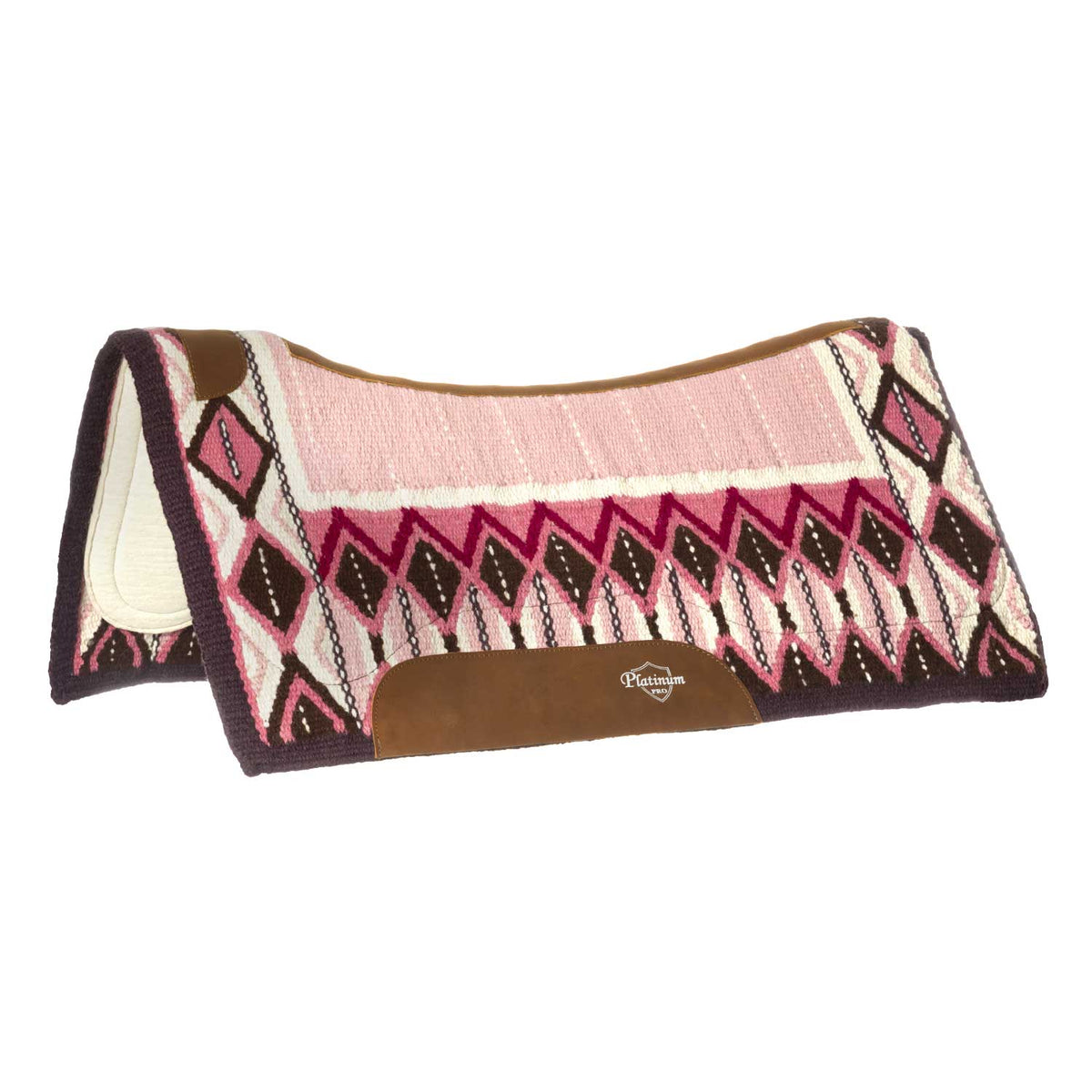 Tapis de selle western Platinum Pro contour, couverture laine tissée, 34 x 36