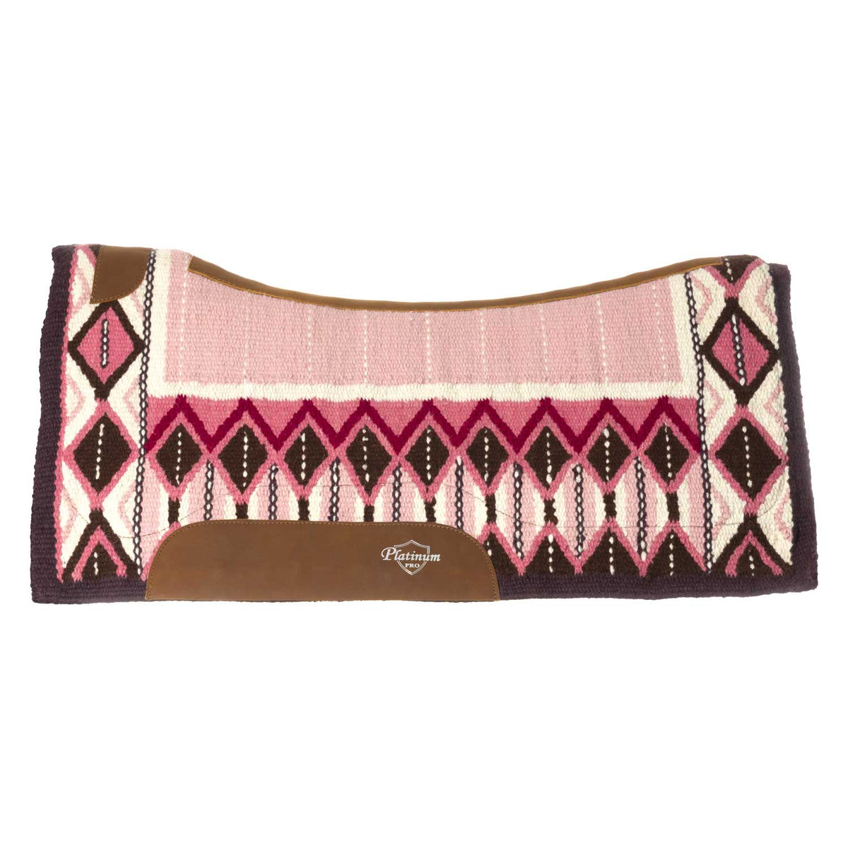 Tapis de selle western Platinum Pro contour, couverture laine tissée, 34 x 36