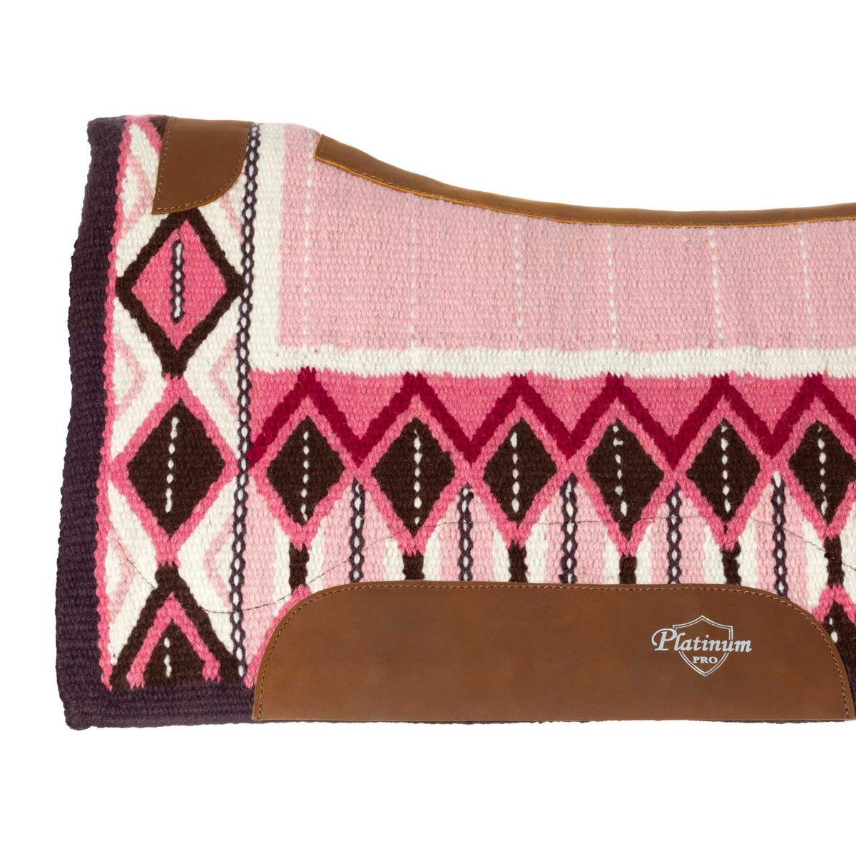 Tapis de selle western Platinum Pro contour, couverture laine tissée, 34 x 36