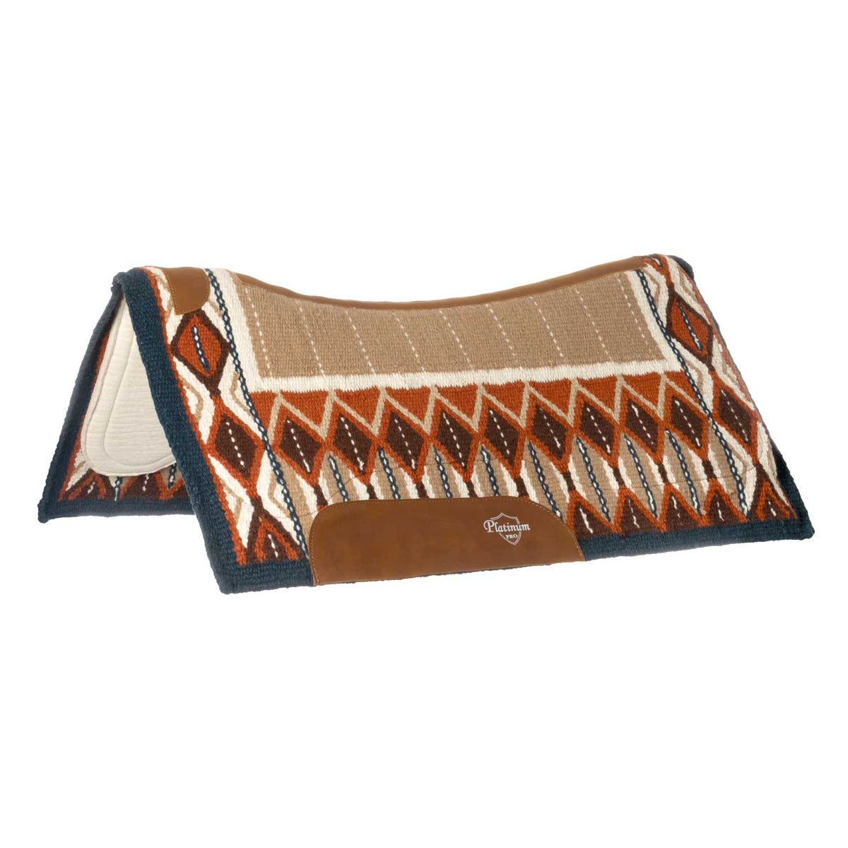 Tapis de selle western Platinum Pro contour, couverture laine tissée, 34 x 36