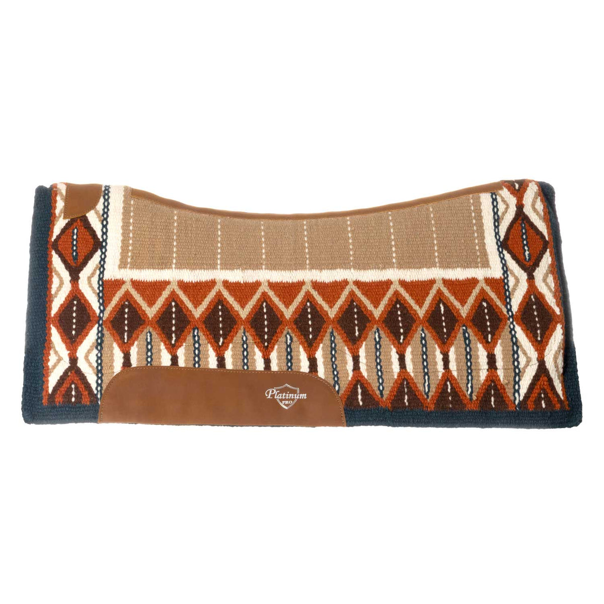 Tapis de selle western Platinum Pro contour, couverture laine tissée, 34 x 36