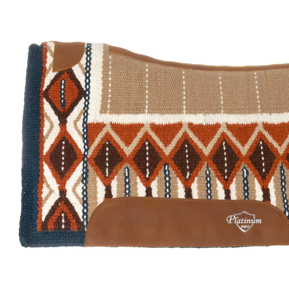 Tapis de selle western Platinum Pro contour, couverture laine tissée, 34 x 36