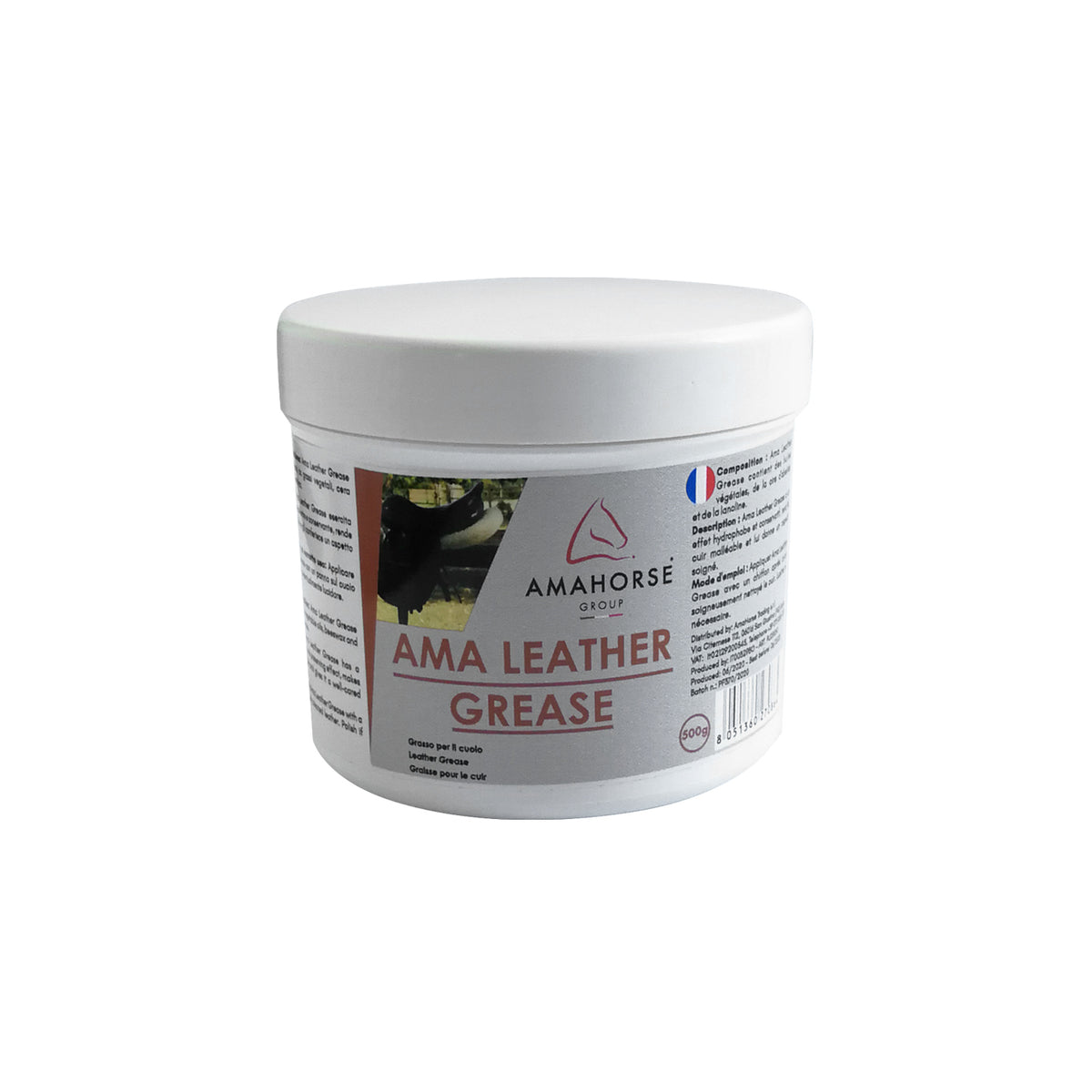 Graisse pour cuir AMA, cire d'abeille et vitamine E, 500 g