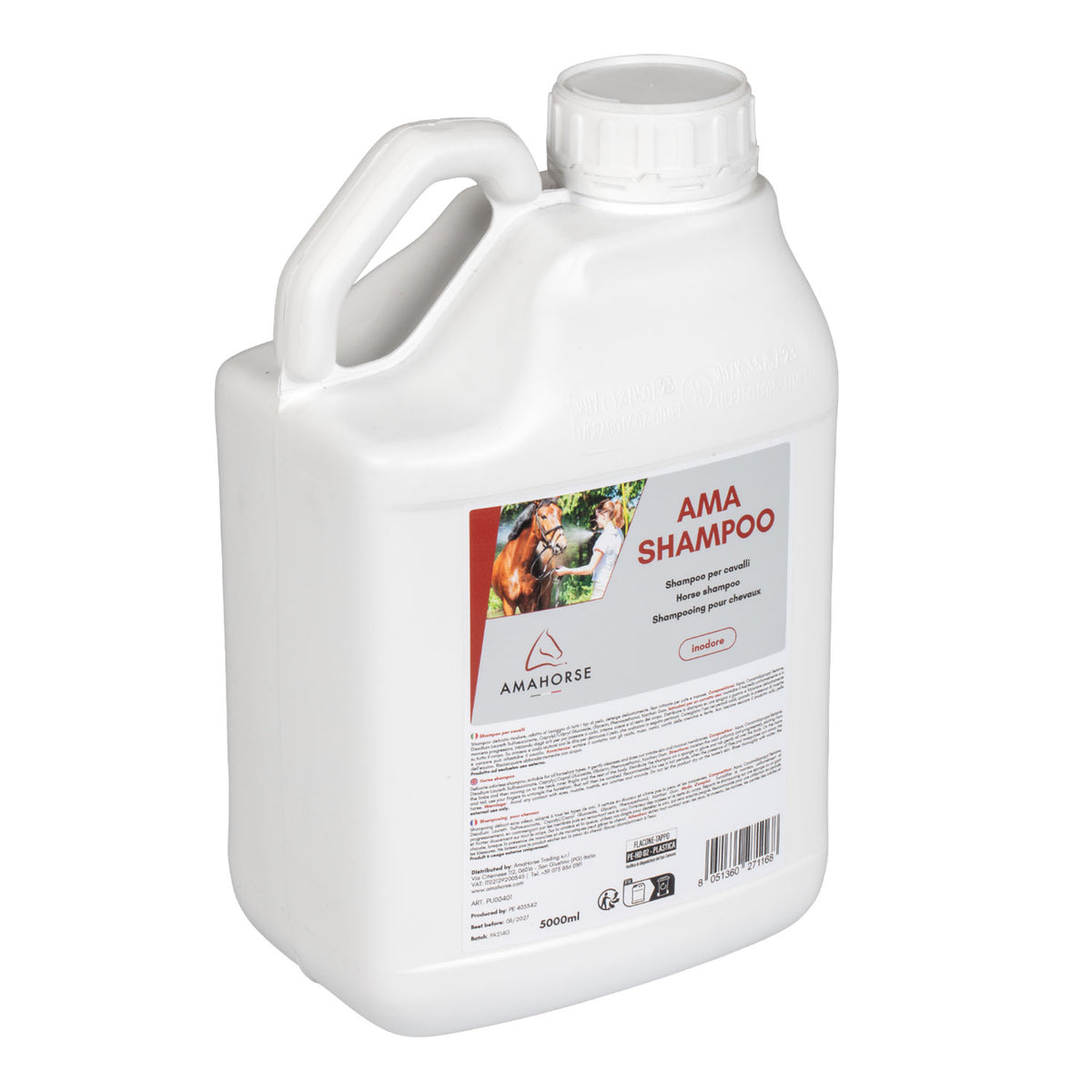 Shampoing cheval AmaHorse doux et inodore, 1 L ou 5 L