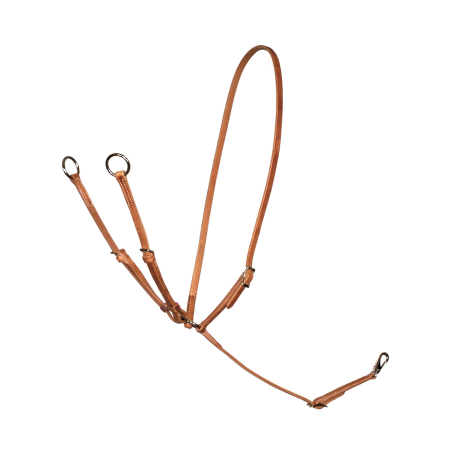 Collier martingale Schutz Brothers en cuir harness, double réglage
