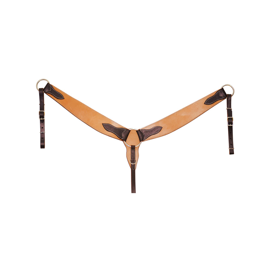 Collier de chasse western Pool's en cuir lisse bicolore