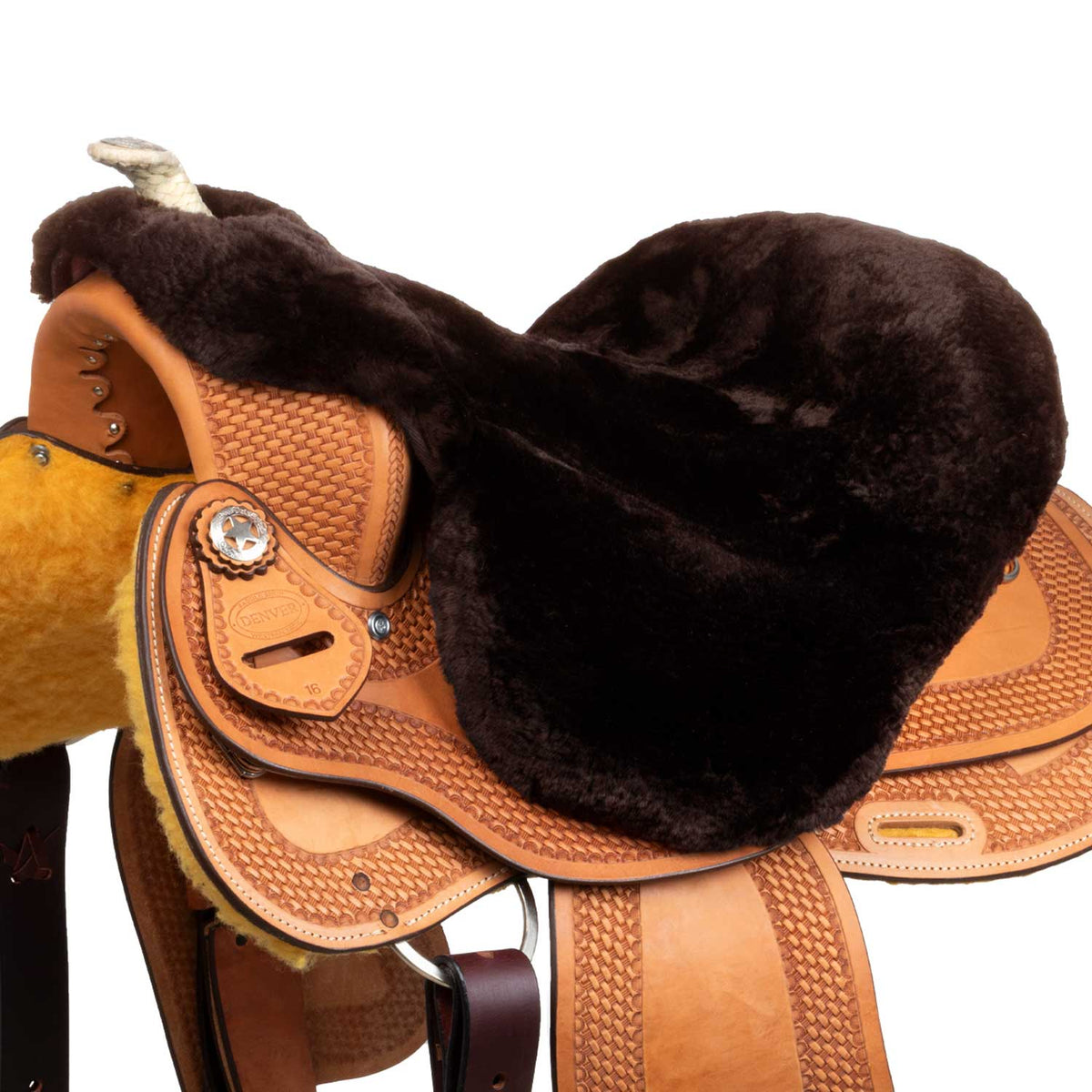 Couvre-siège western Pool's effet mouton
