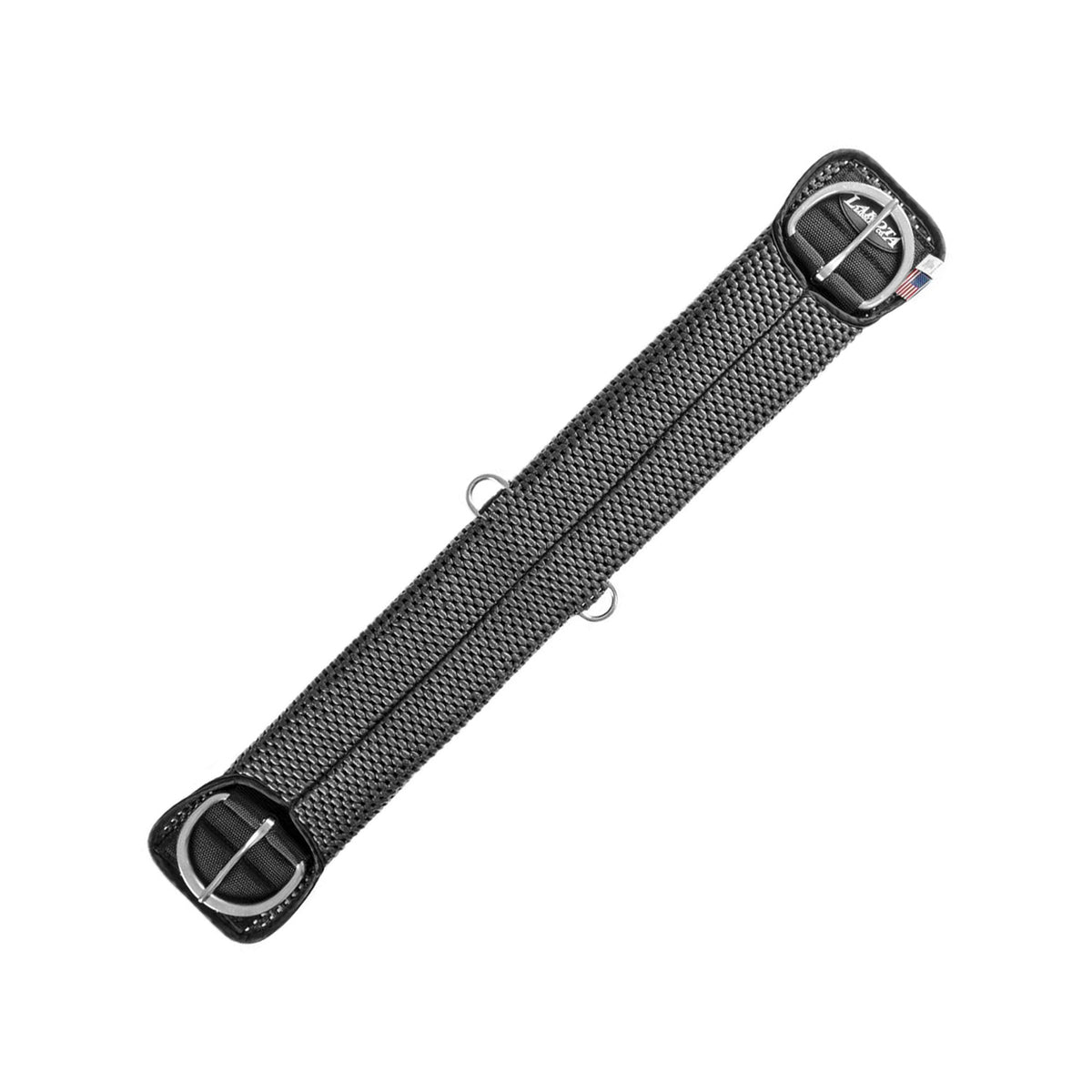 Sangle western Lakota en néoprène perforé, boucles inox, anneaux D