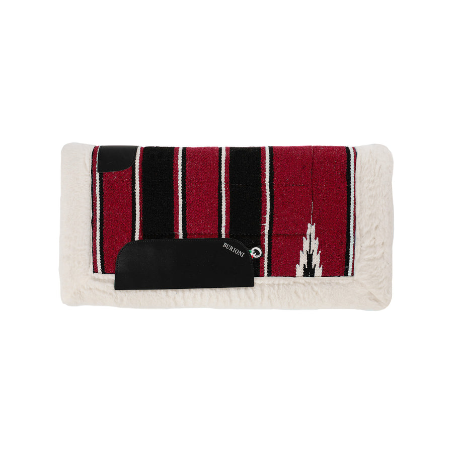 Tapis de selle western navajo Burioni, doublure mouton synthétique