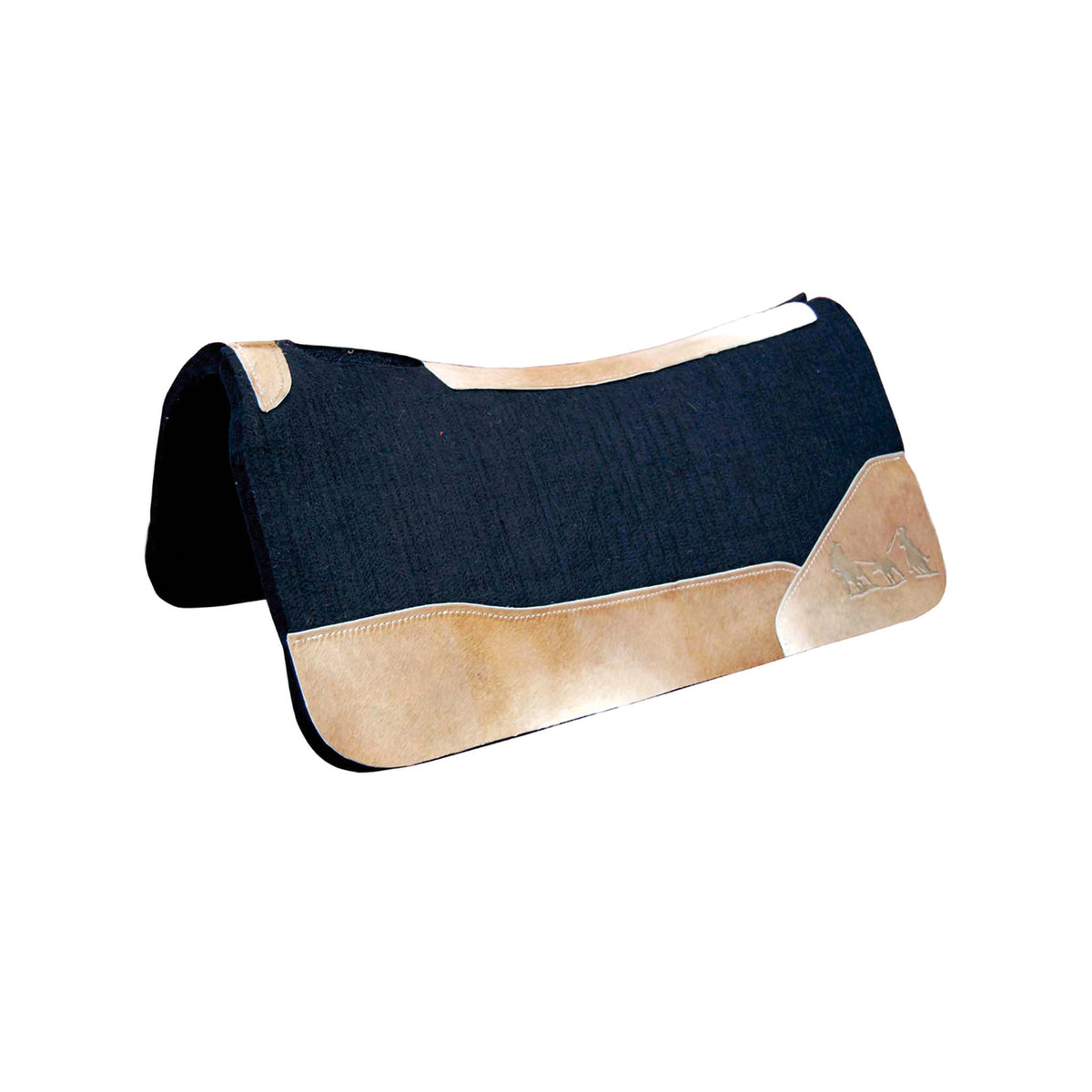 Tapis de selle western Pool's Team Roper en feutre, cuir travaillé