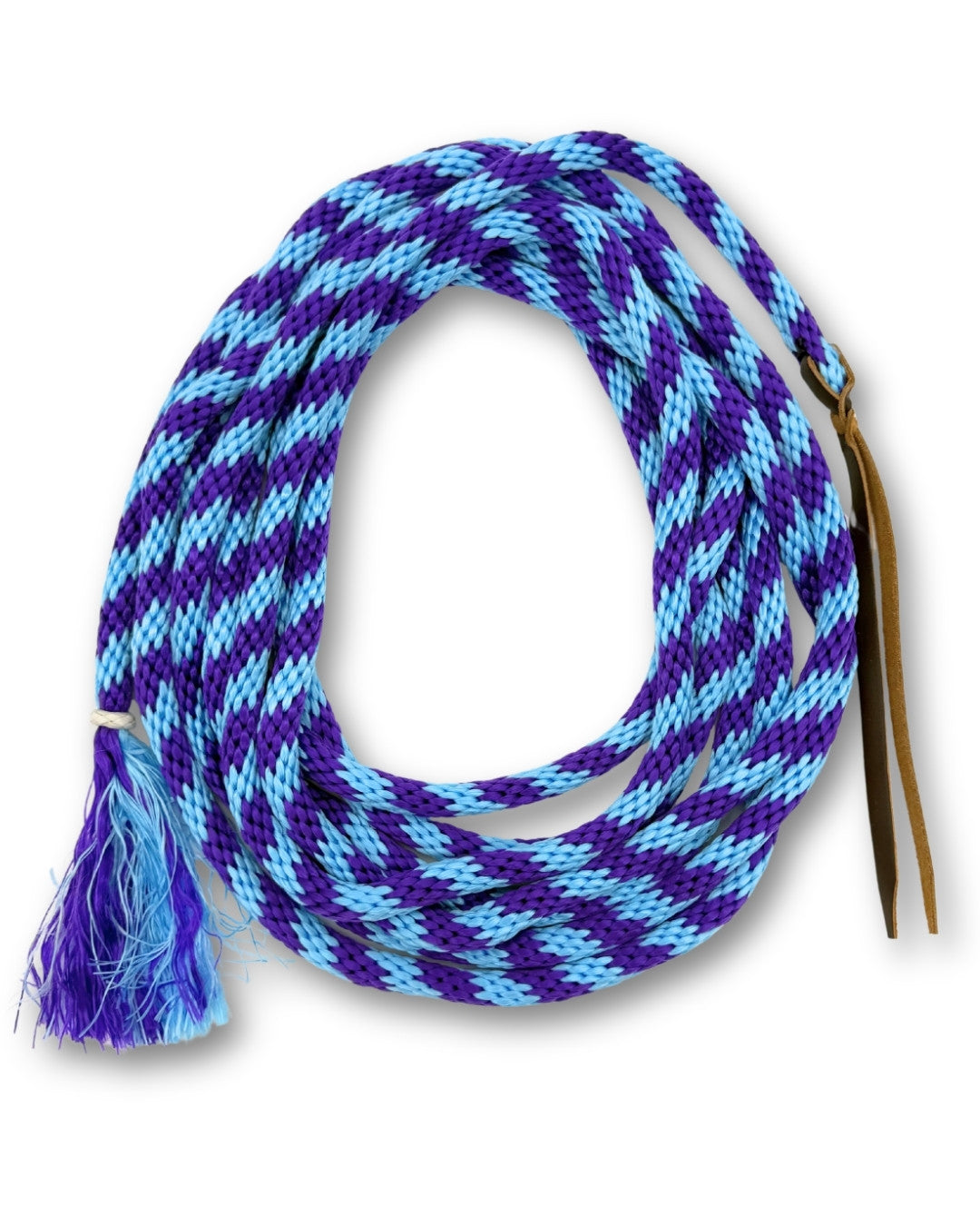 Mecate western en nylon souple violet et turquoise, 5/8 de pouce, 7 m