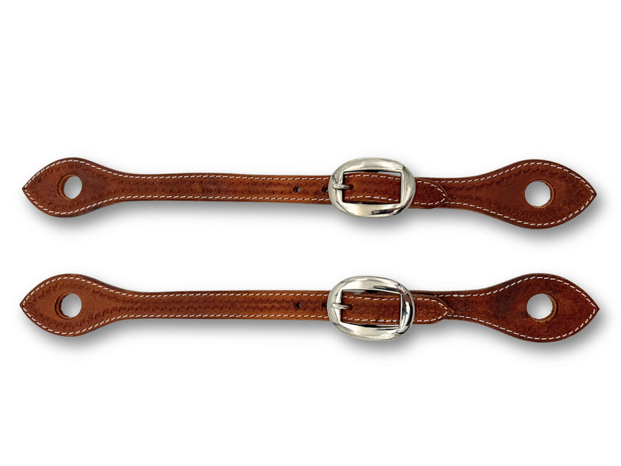Slobber straps Quick Change en cuir américain estampé, à boucle