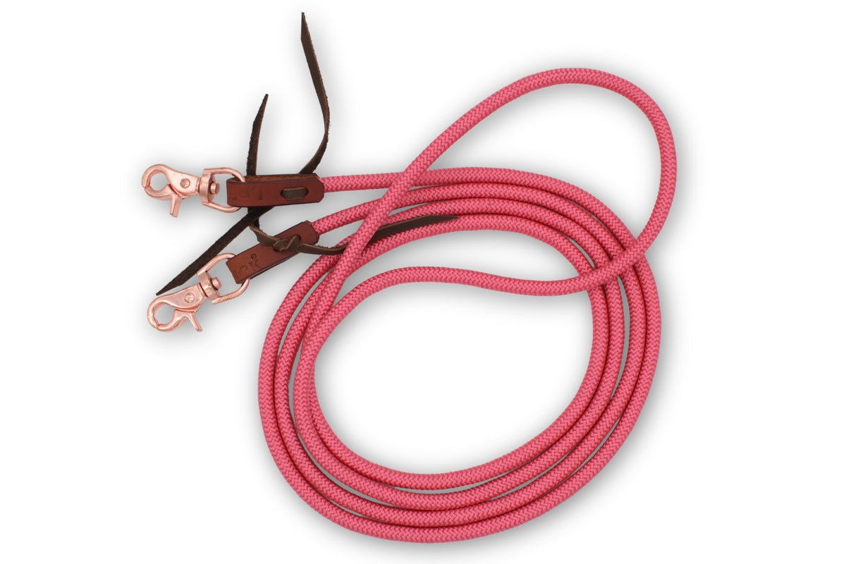 Rênes western fermées en nylon uni, 3,1 m, mousquetons