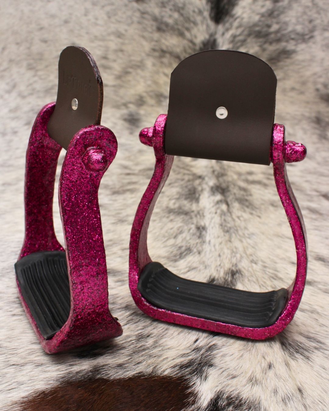 Étriers western pailletés en aluminium, 5 couleurs, la paire