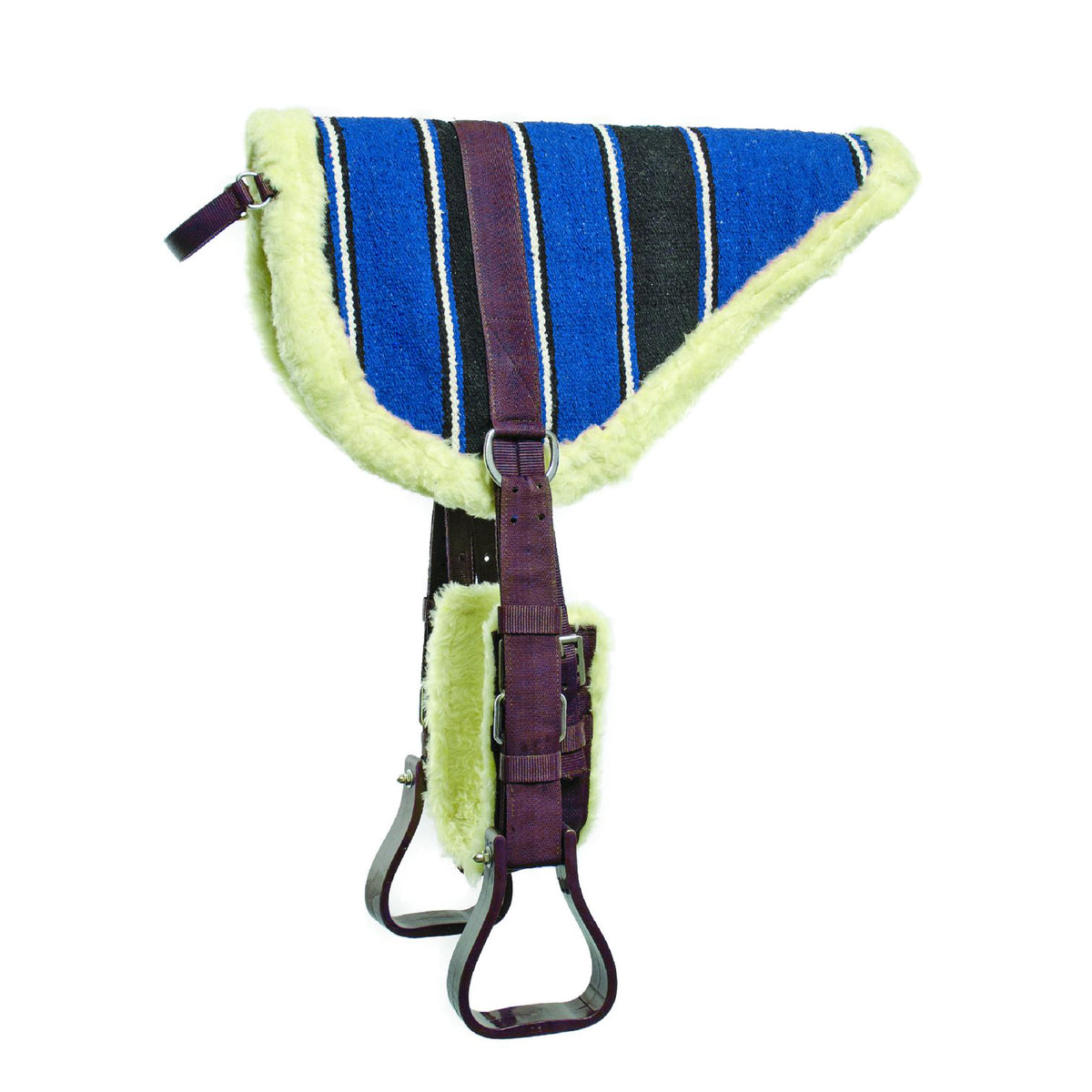 Bareback navajo en coton avec doublure laine synthétique, étriers et sangle
