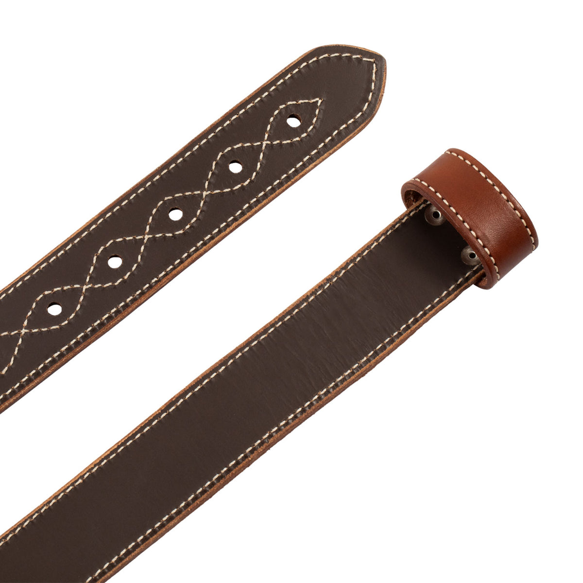 Sangle arrière western Westwood en cuir, boucle acier