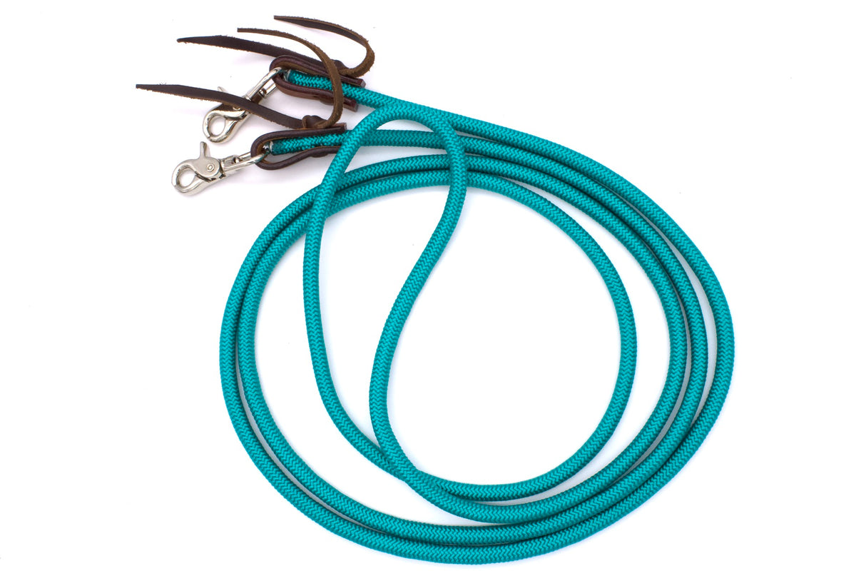 Rênes western fermées en nylon uni, 3,1 m, mousquetons
