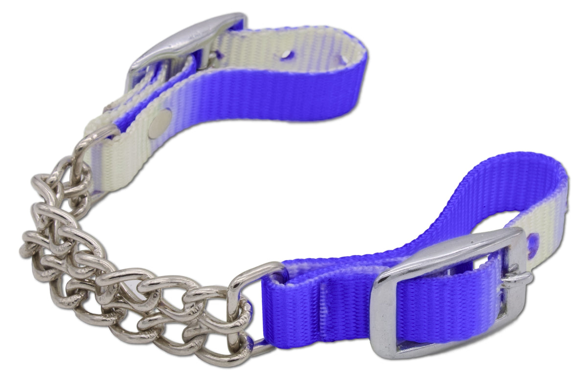 Gourmette western en nylon bicolore dégradé, réglable des deux côtés