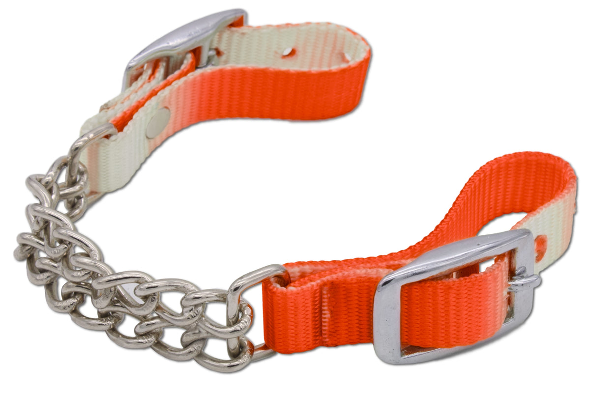 Gourmette western en nylon bicolore dégradé, réglable des deux côtés