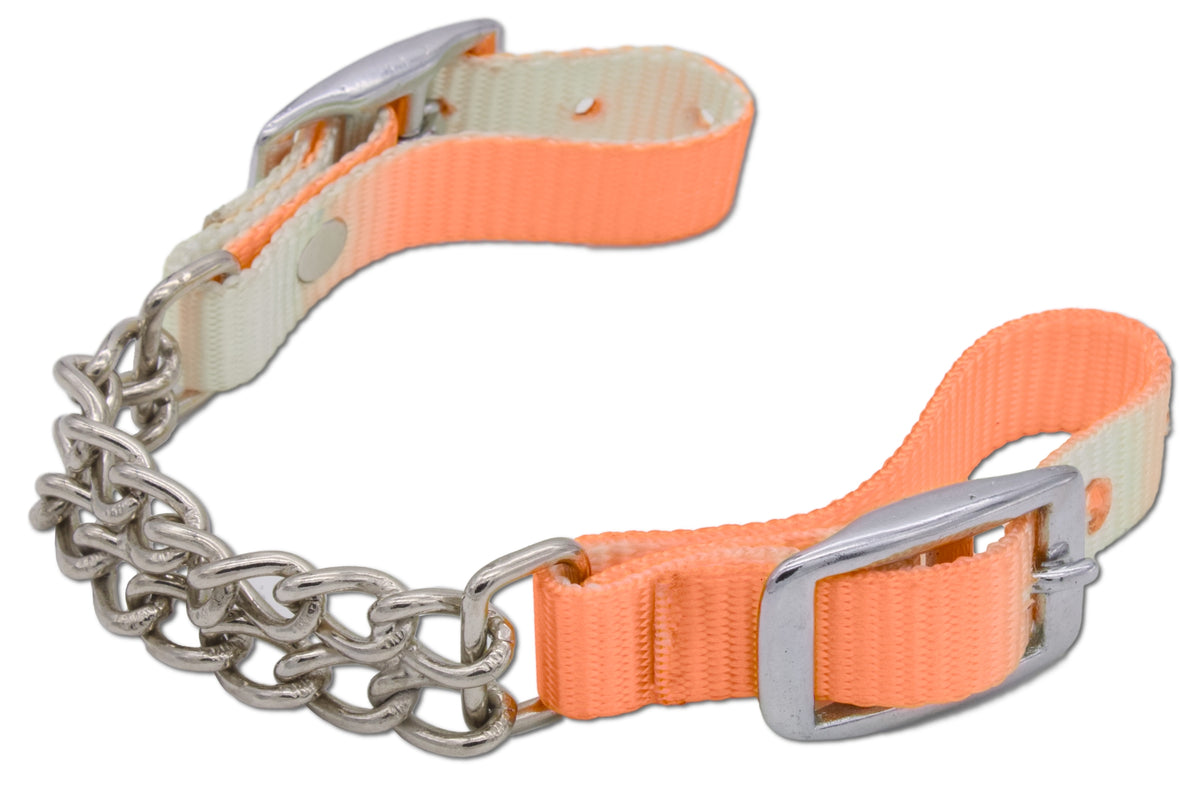 Gourmette western en nylon bicolore dégradé, réglable des deux côtés