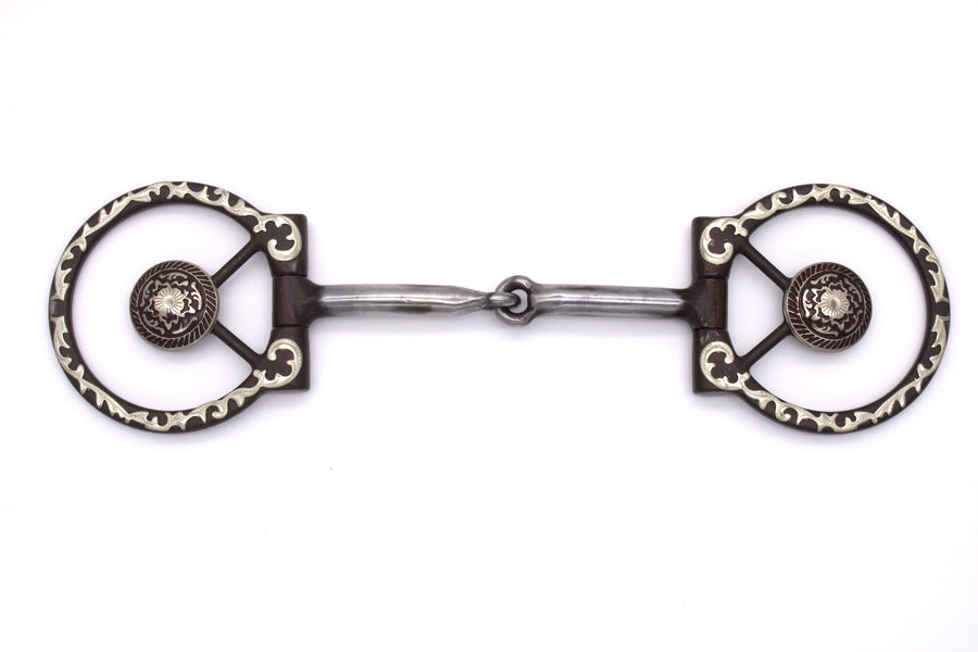 Mors western filet sweet iron avec conchos décorés, 12,5 cm