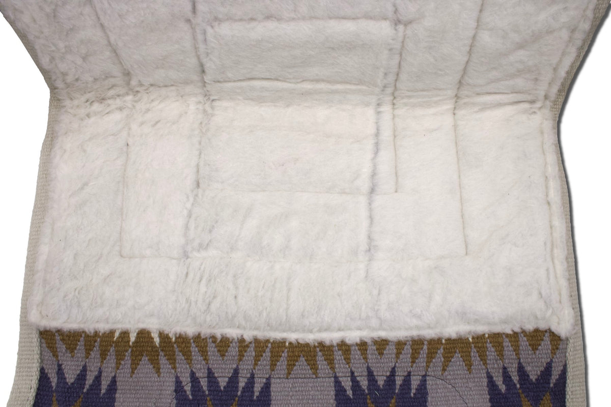 Tapis western épais en mouton synthétique et blanket multicolore cousus