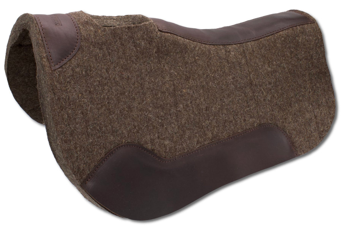Tapis western round skirt court en feutre de laine, dégagé garrot, 71 x 80