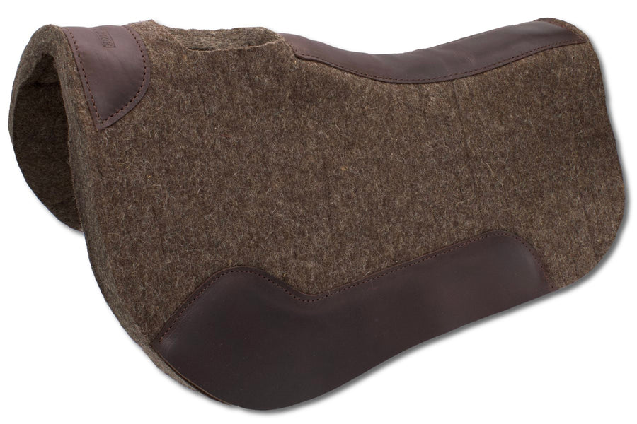 Tapis western round skirt court en feutre de laine, dégagé garrot, 71 x 80