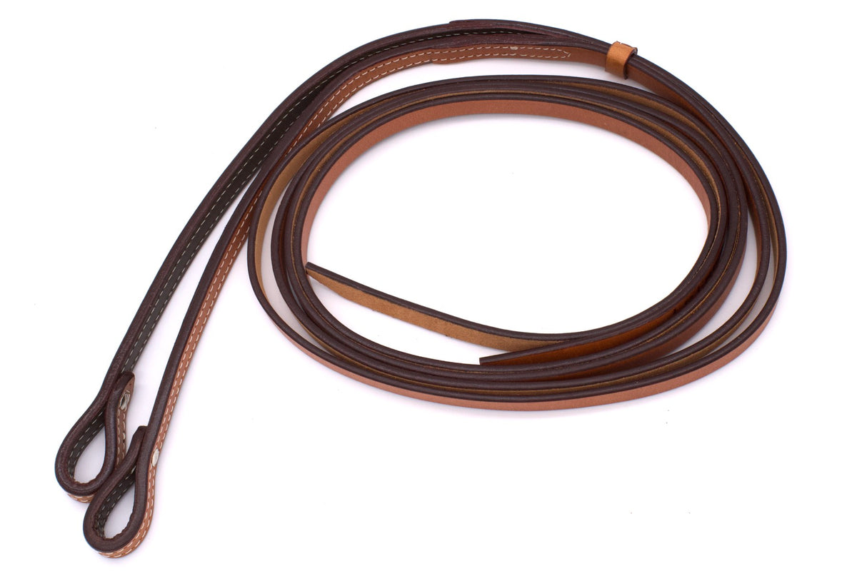 Bridon western une oreille à motif vert, boucles cuivre, avec rênes